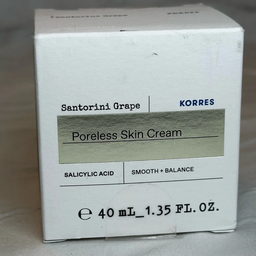 🆕 KORRES Santorini Grape Poreless Skin Cream 40 mL NIB